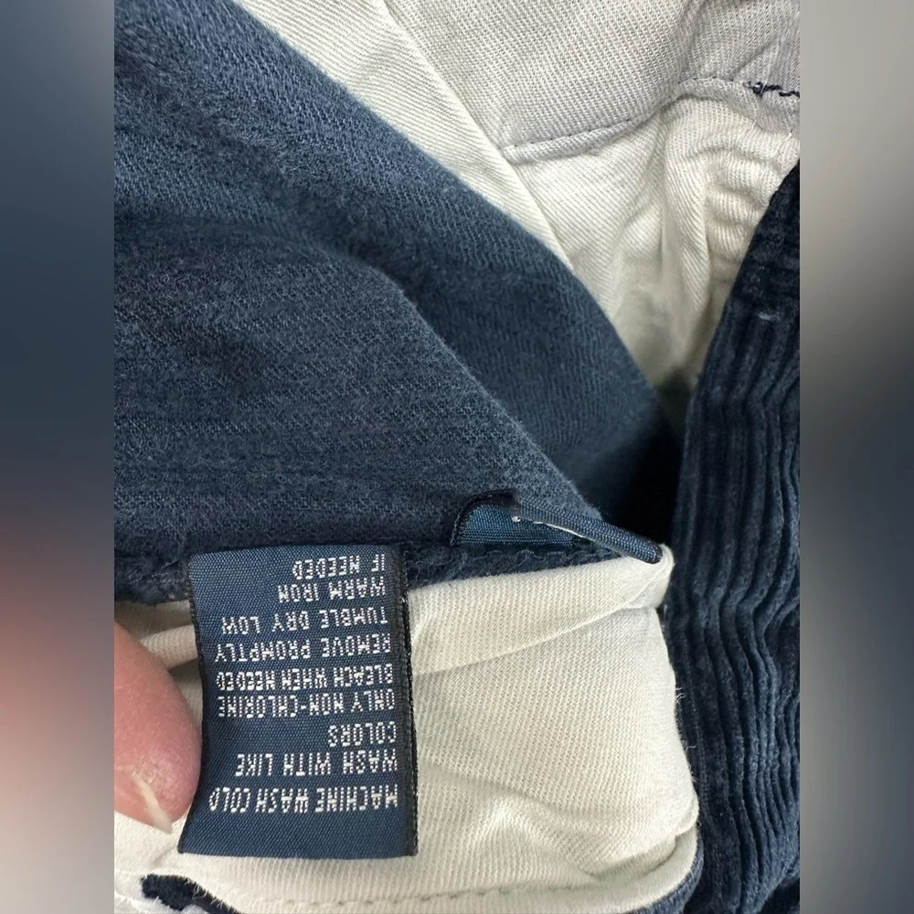 Vintage Polo‎ Ralph Lauren Andrew Pant Mens 36x32 Navy Blue Elephant Corduroy